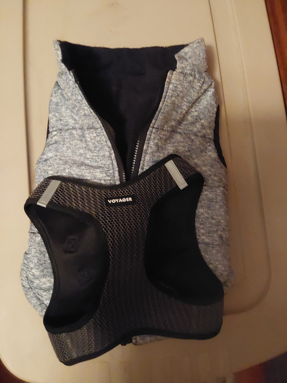 Dog Jacket And Harness, SIZE MEDIUM.